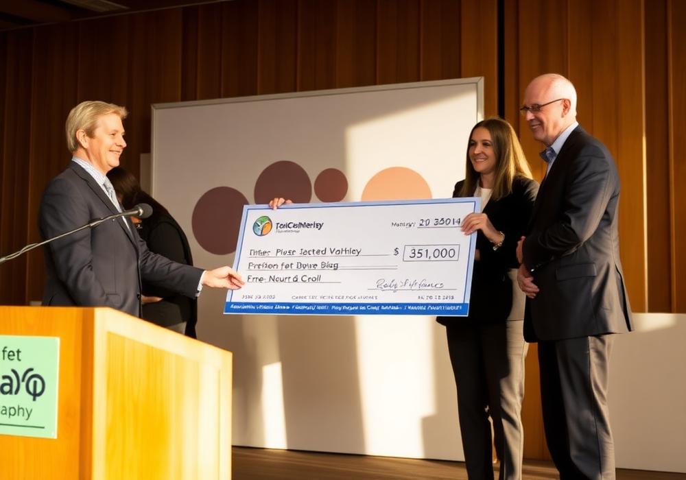 Charity check presentation