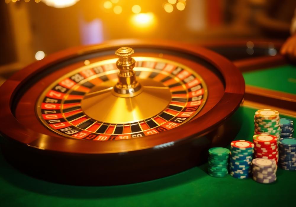 Roulette wheel close up